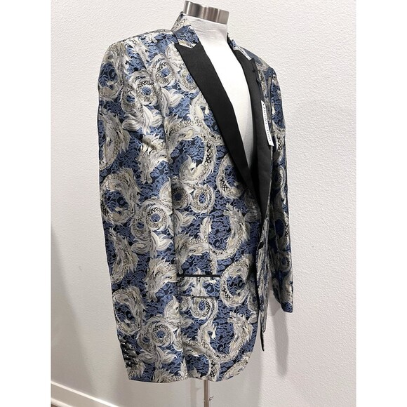 Paisley & Gray Blazer Men Size 40R Slim Fit Dragon Allover Print Sports Jacket - Picture 7 of 13